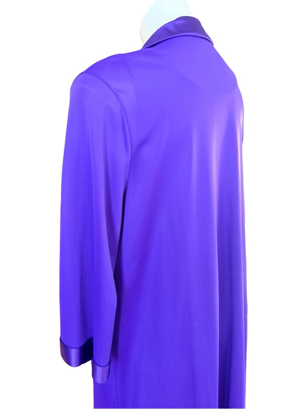 Vanity Fair Vintage Purple Nylon Peignoir Set Robe + Nightgown Medium - Picture 10 of 14